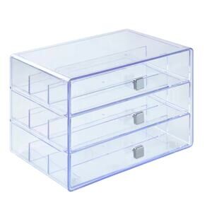 Brand New Simply Tidy 3 Drawer Craft Organizer w/ Dividers Acrylic Storage